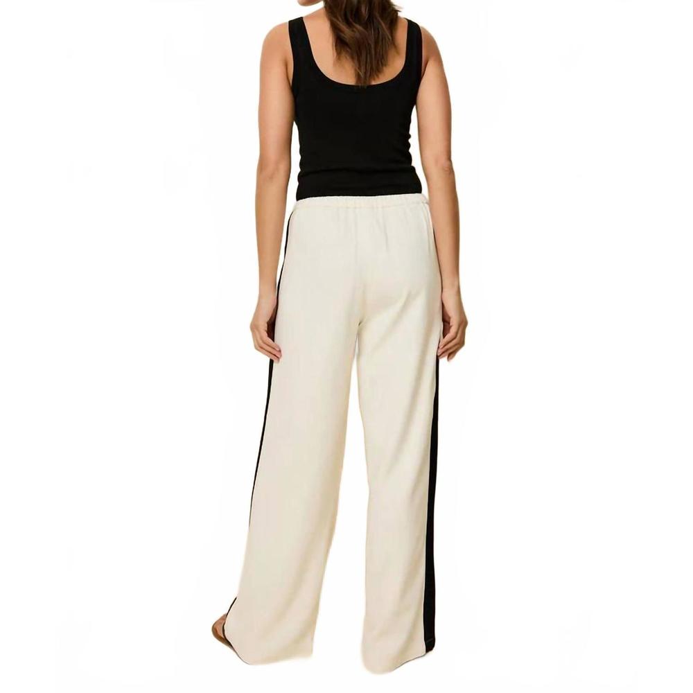 NEW SOLID & STRIPED monaco pant in brule/noir - Picture 4 of 4